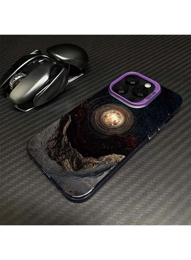 Black Artistic Planet Laser Anti Drop Colorful Silver Case For iPhone 14 Pro Protective Cover - Image 3